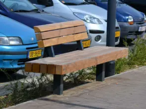 Buitenbank Plane enkelzits met rugleuning B