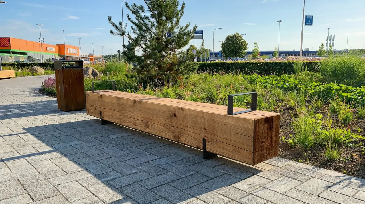 Pure enkelzits met armleuning voor de openbare ruimte