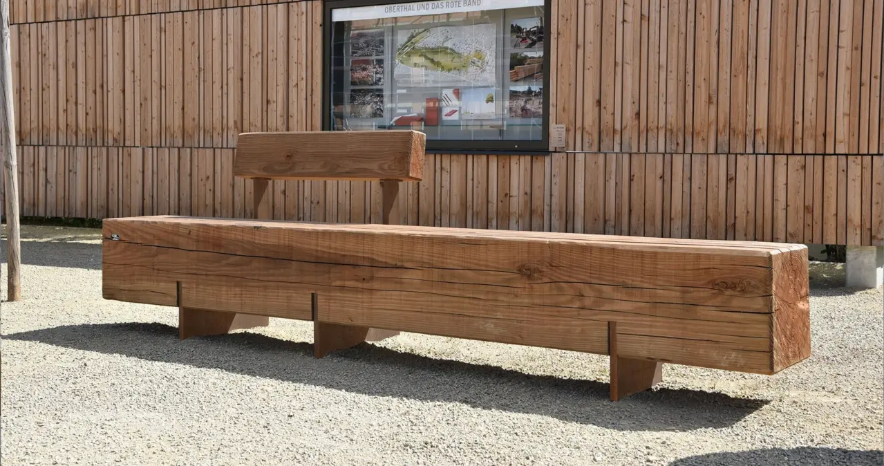 Buitenbank Pure Eco enkelzits met rugleuning 3000