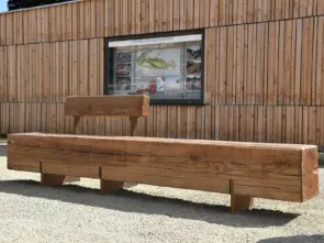 Buitenbank Pure Eco enkelzits met rugleuning 3000