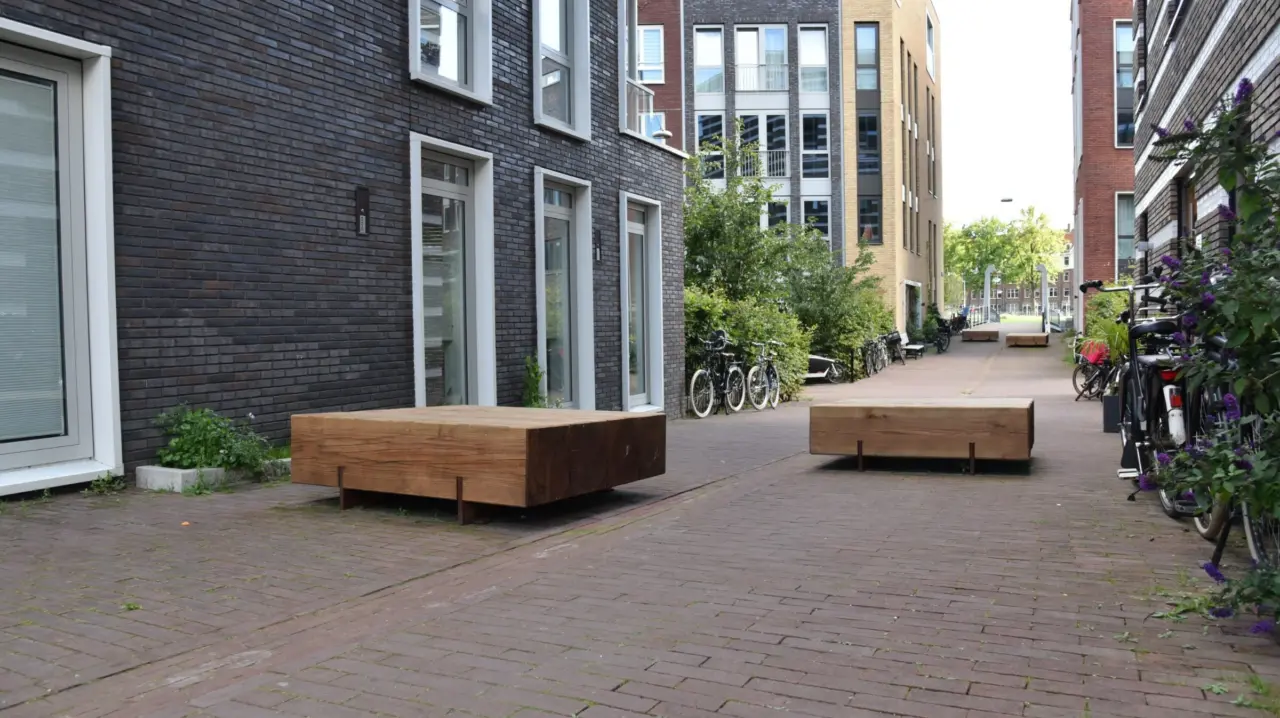 Buitenbank Pure Eco Douglas poef 1500 4