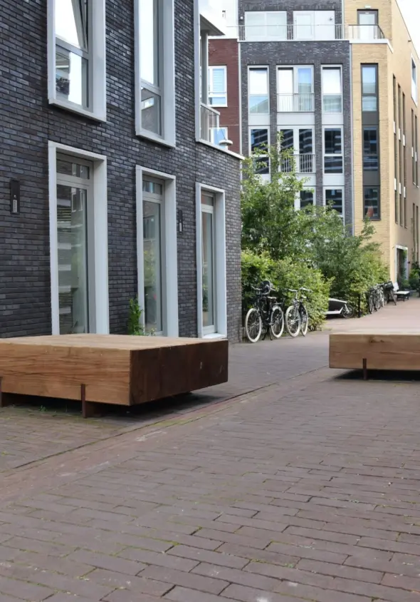 Buitenbank Pure Eco Douglas poef 1500 4