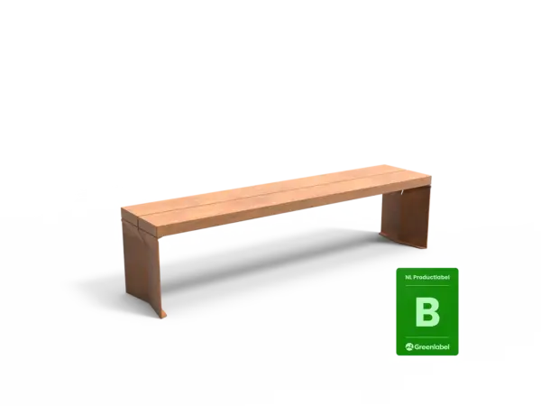 Produktrender Quadrat Cortenstahl Einzelsitz Grijsen Label B