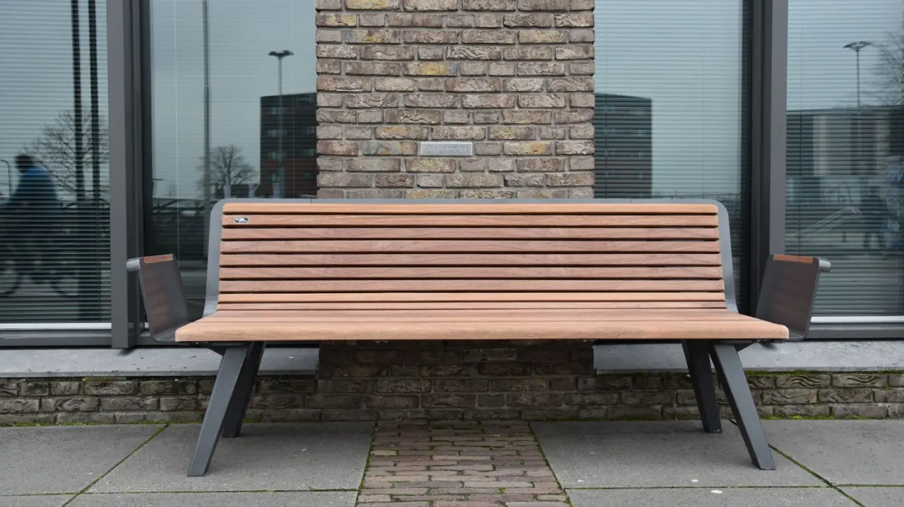 Buitenbank Retro enkelzits met rugleuning