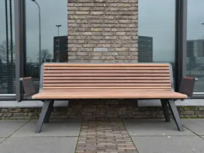 Buitenbank Retro enkelzits met rugleuning