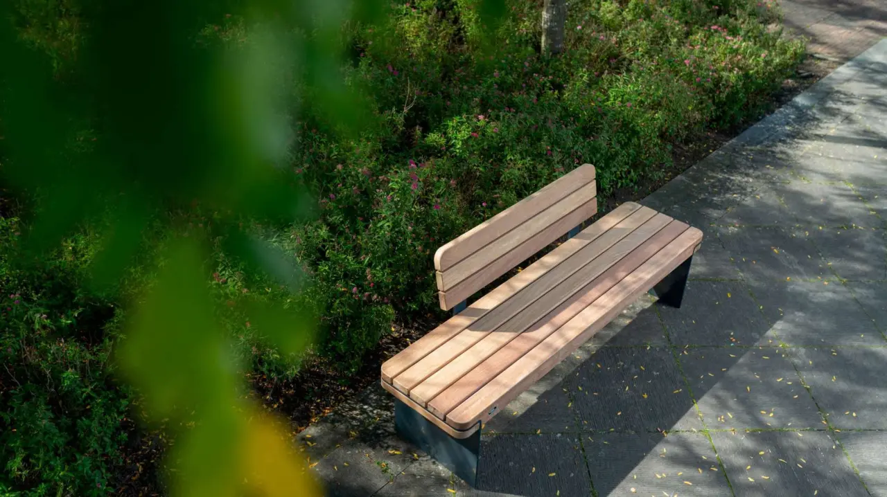 Buitenbank Rondure enkelzits met rugleuning 10
