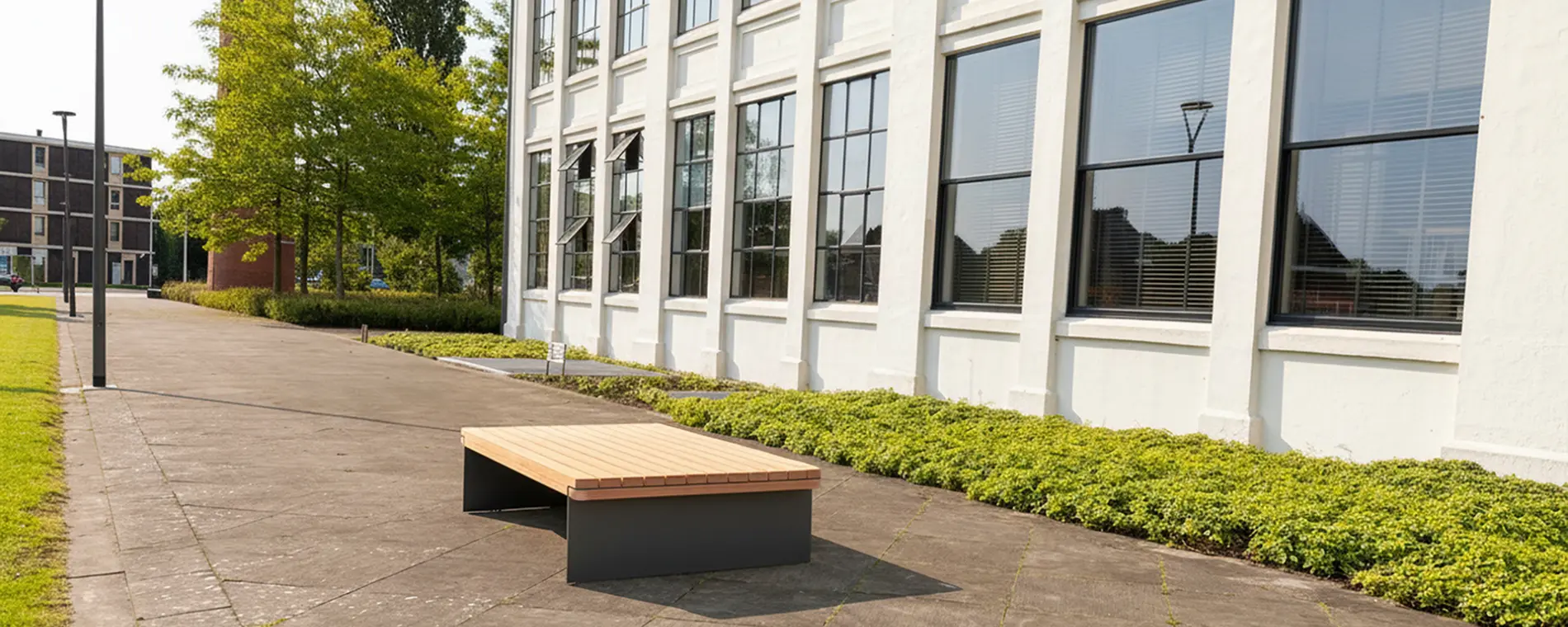 Buitenbank Rondure dubbelzits voor de openbare ruimte
