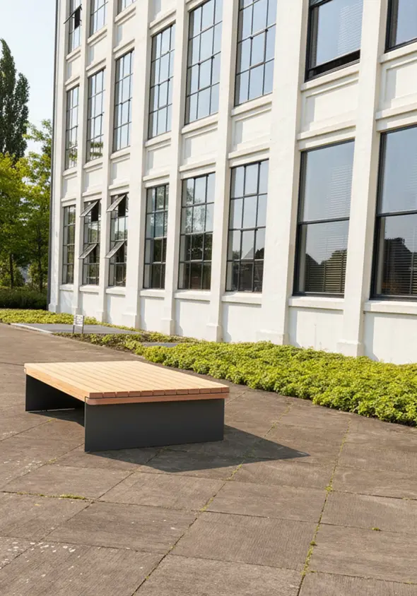 Buitenbank Rondure dubbelzits voor de openbare ruimte