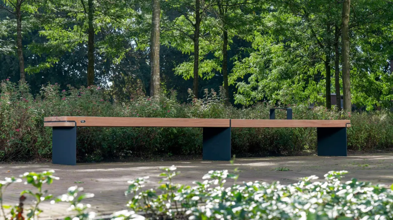 Buitenbank Rondure Staander koppelstuk2