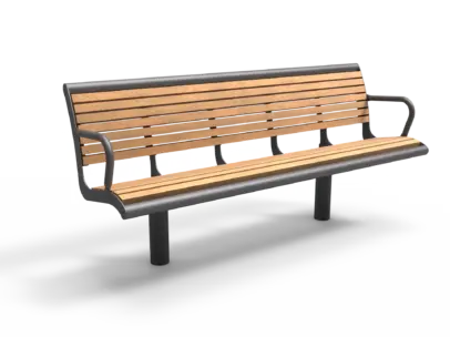 Seniorenbank Cruzado Holz Produktrender 3 Grijsen Stadtmobiliar