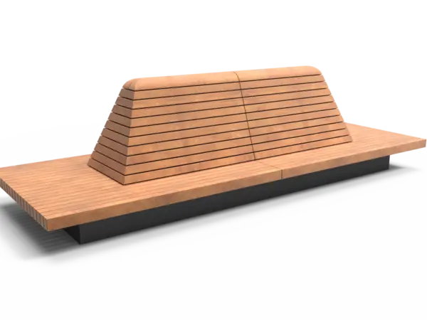 Rendering Tail (große Rückenlehne) Parkbänke Grijsen Stadtmobiliar