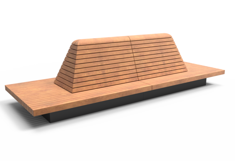 Buitenbank Tail groot productrender