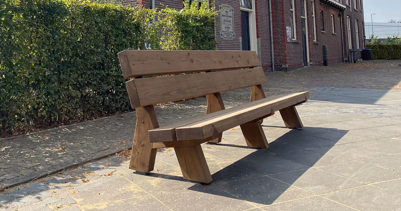 Buitenbank Vista enkelzits met rugleuning