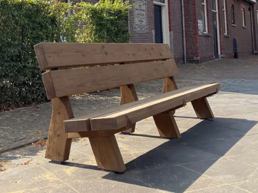 Buitenbank Vista enkelzits met rugleuning