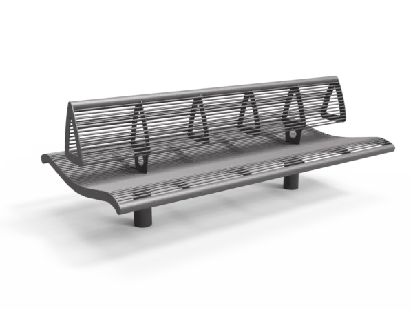 Buitenbank Wenters dubbelzits met rugleuning staal productrender