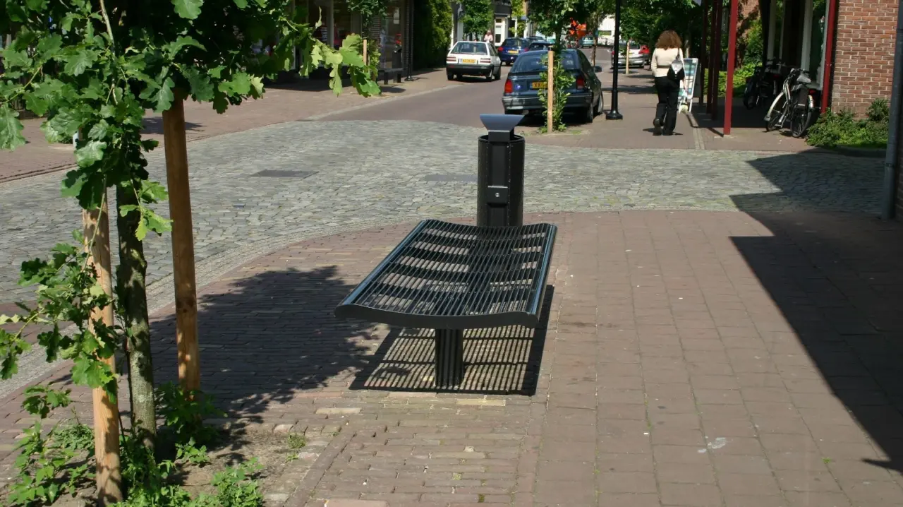 Wenters Doppelsitz (Stahl) Parkbänke Grijsen Stadtmöbel