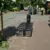 Wenters Doppelsitz (Stahl) Parkbänke Grijsen Stadtmöbel