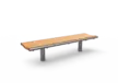 Productrender Outdoor bench Wenters enkelzits wood Grijsen