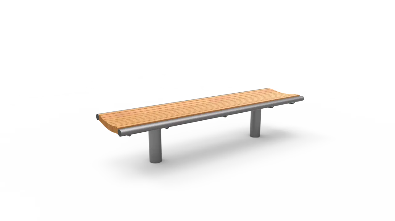 Productrender Outdoor bench Wenters enkelzits wood Grijsen