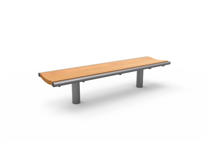 Productrender Outdoor bench Wenters enkelzits wood Grijsen