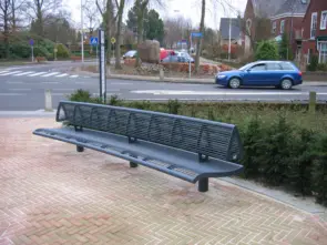 Buitenbank straatmeubilair wenters staal enkelzijdig met rugleuning