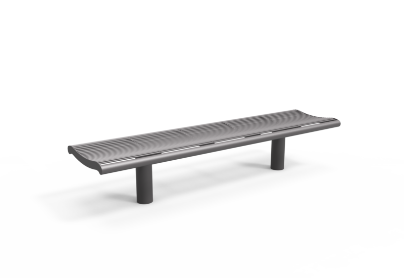 Rendering Wenters Einzelsitz (Stahl) Parkbänke Grijsen Stadtmobiliar