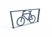 Rendering Cubic Doppel XL mit Fahrradlogo Fahrradbügel Grijsen Stadtmobiliar