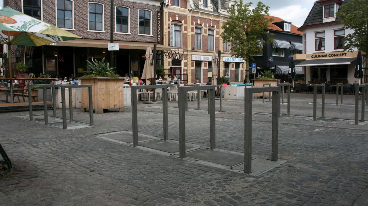 Inklapbare Square fietsbeugels voor de openbare ruimte 11