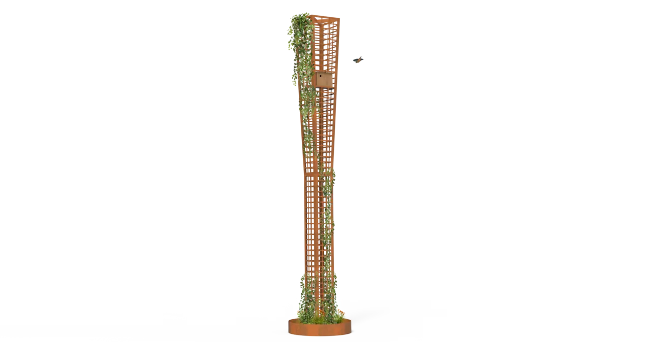 Cortenstalen groenstaander met groen
