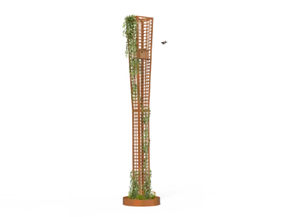 Cortenstalen groenstaander met groen