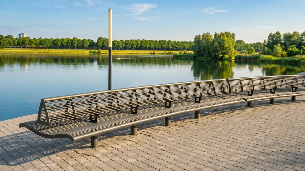 Parkbank Sondermodell Serie Wenters Grijsen 17 Park- und Stadtmobiliar
