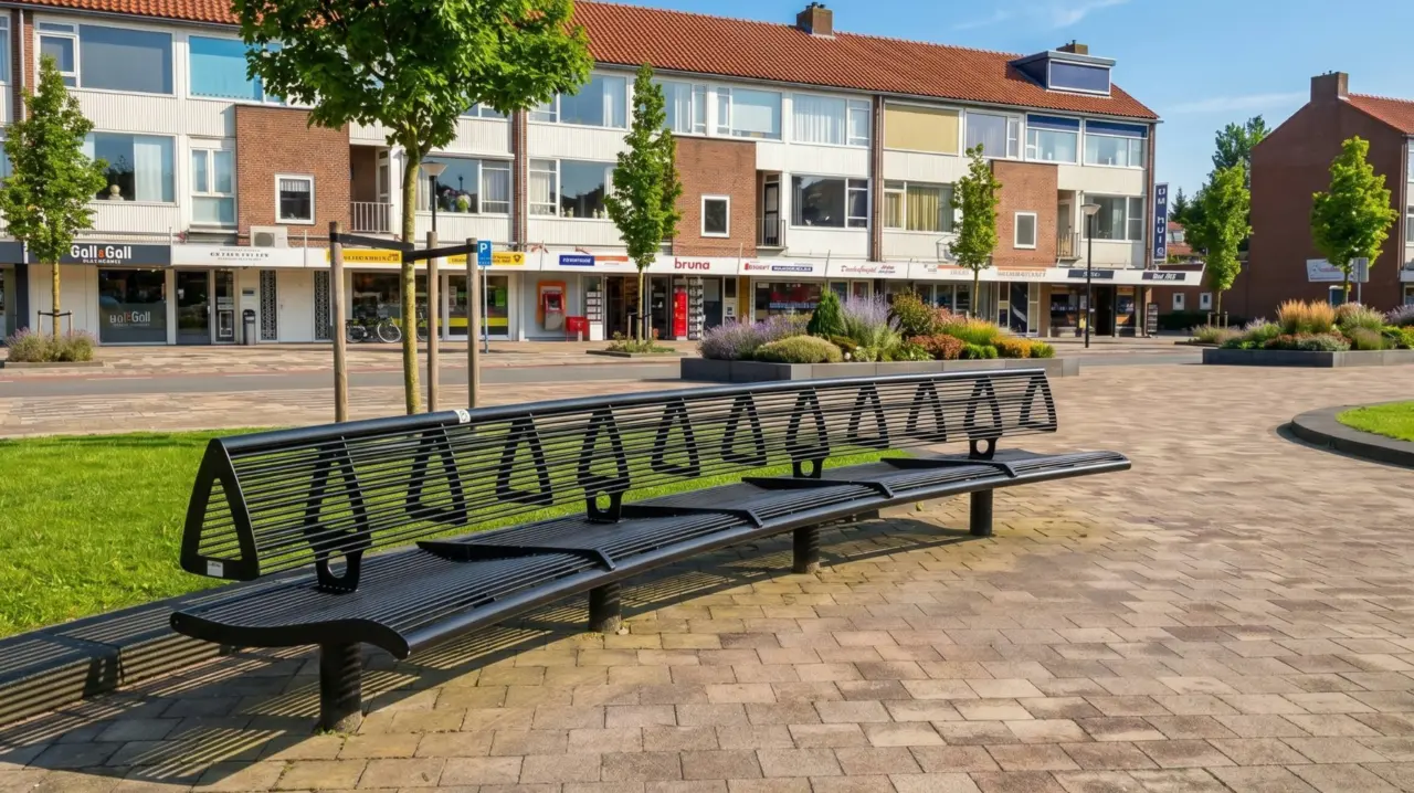 Parkbank Maßanfertigung Serie Wenters Grijsen 18 Park- und Stadtmobiliar