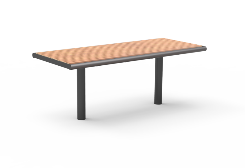 Productrender Cruzado tafel hout Tafel Grijsen onder maaiveld