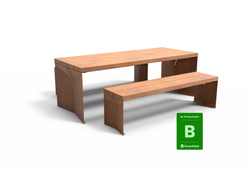 Productrender Quadrat picknickset Picknicksets Grijsen label B