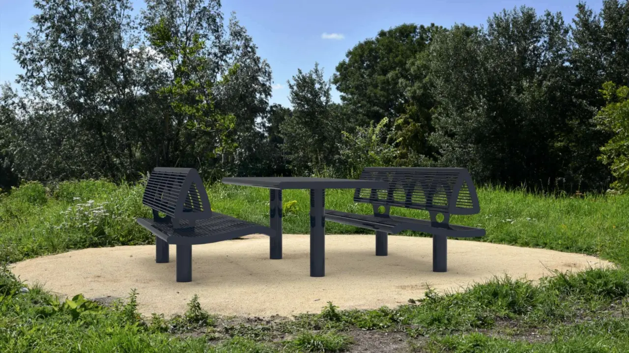 Picknickset Wenters met rugleuning openbare ruimte 3