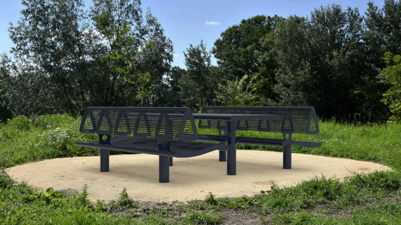 Picknickset Wenters met rugleuning openbare ruimte 4