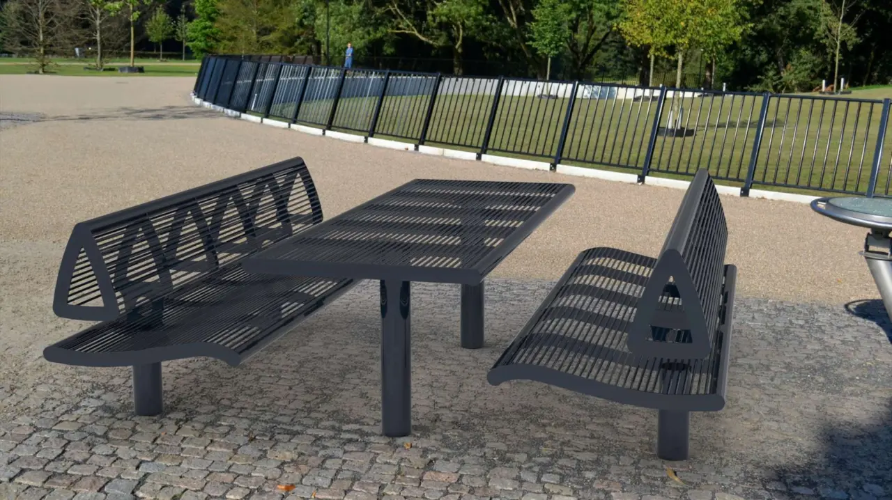 Picknickset Wenters met rugleuning openbare ruimte 5