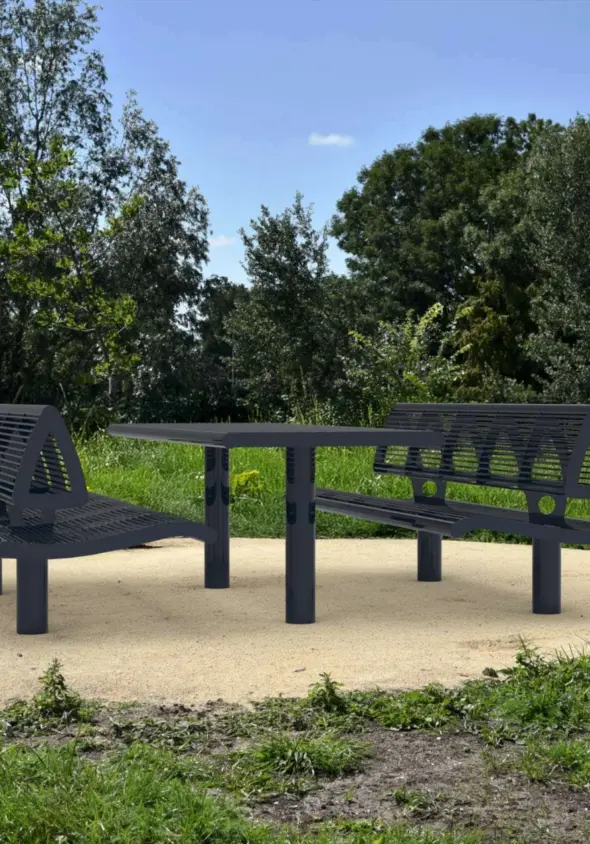 Picknickset Wenters met rugleuning openbare ruimte 3