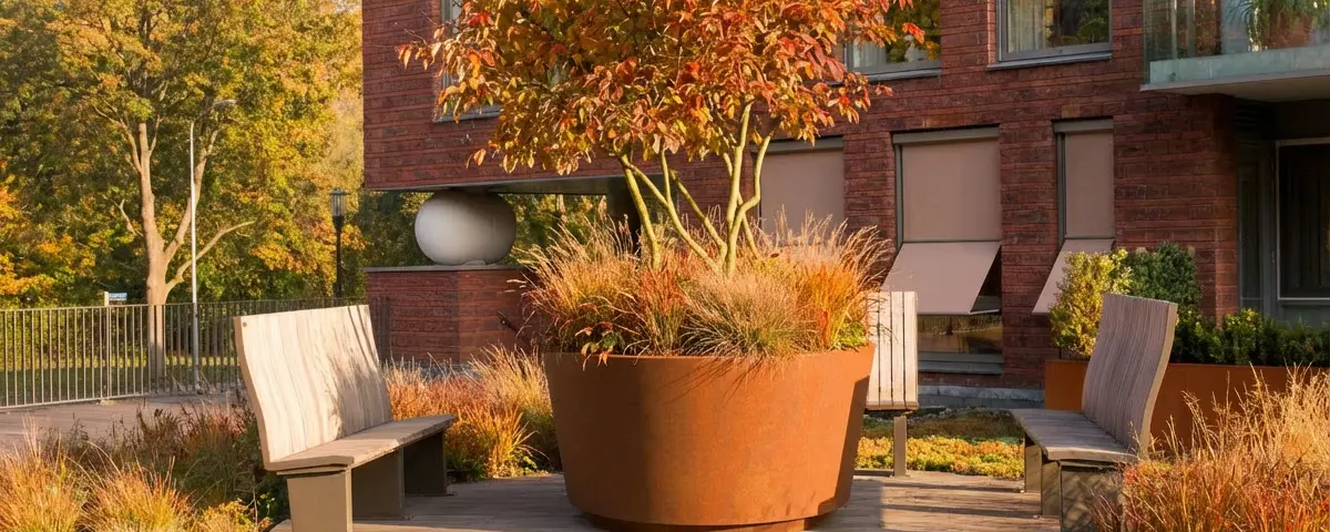 Plantenbak cone cortenstaal
