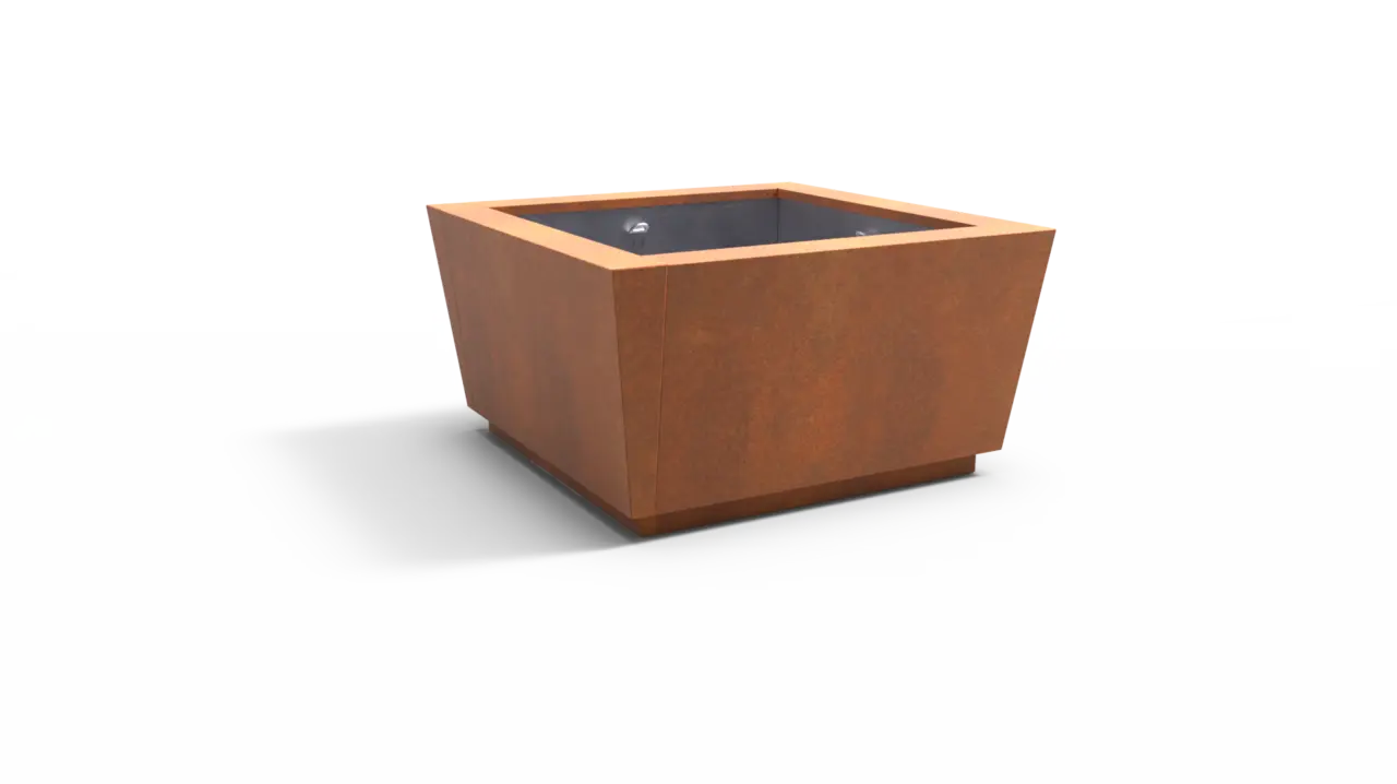 Planten en boombak CUBIC corten 1500 productrender