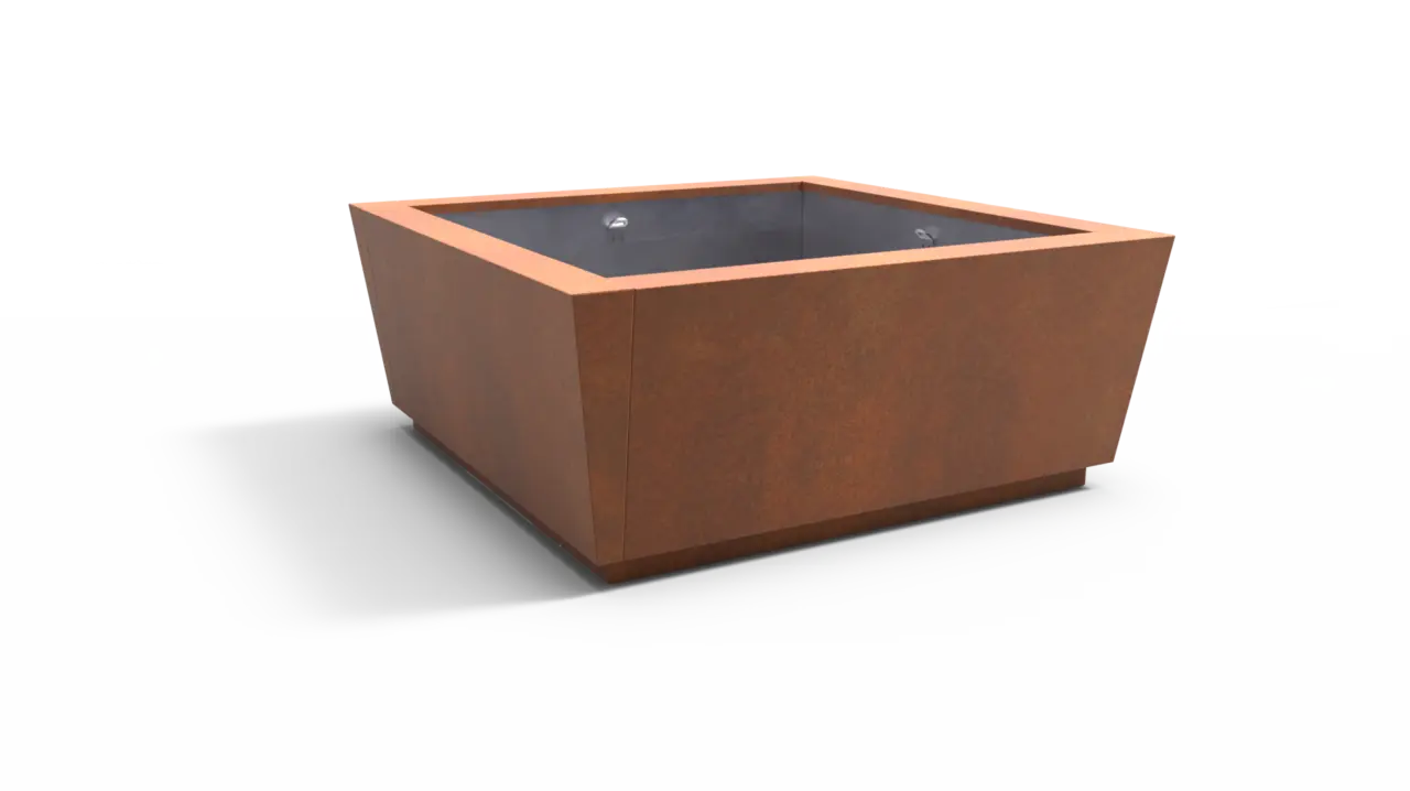 Planten en boombak CUBIC corten 2000 productrender