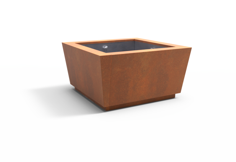 Planten en boombak CUBIC corten 1500 productrender