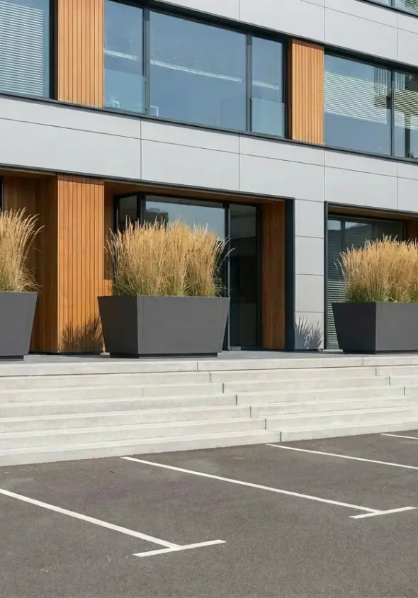 Plantenbak Cubic rvs gepoedercoat
