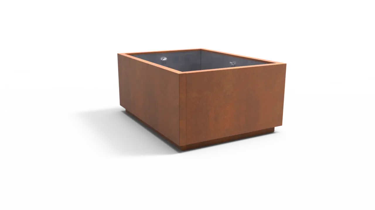 Planten en boombak LINEO corten 2000x1500x900 productrender