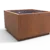Planten en boombak LINEO corten 1500x1500x900 productrender