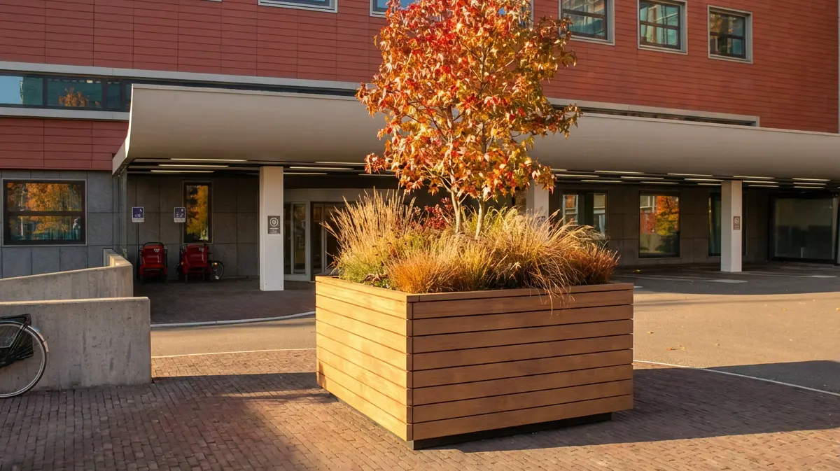 Plantenbak Lineo hout horizontaal