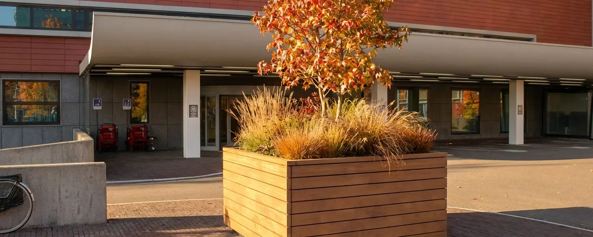 Plantenbak Lineo hout horizontaal