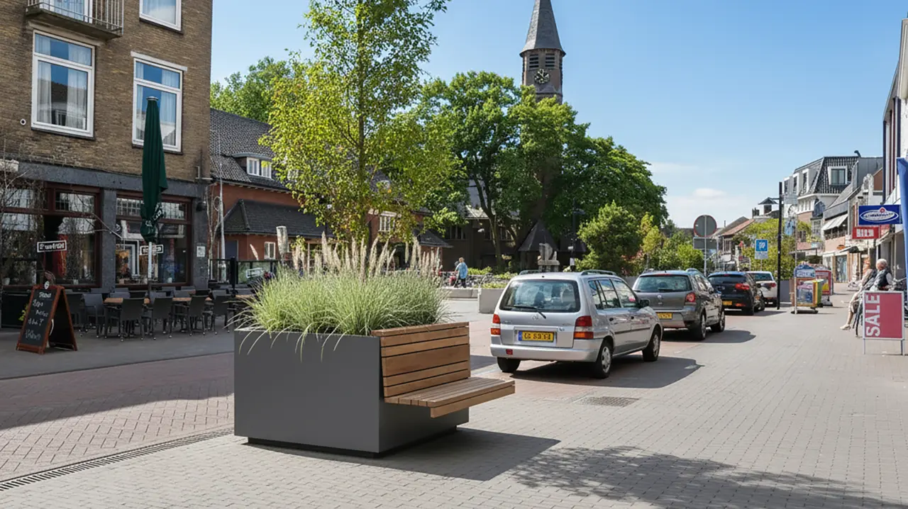 Plantenbak Lineo met zitting