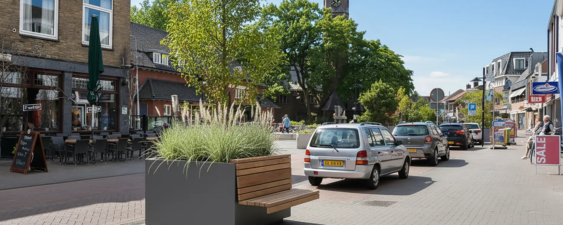 Plantenbak Lineo met zitting
