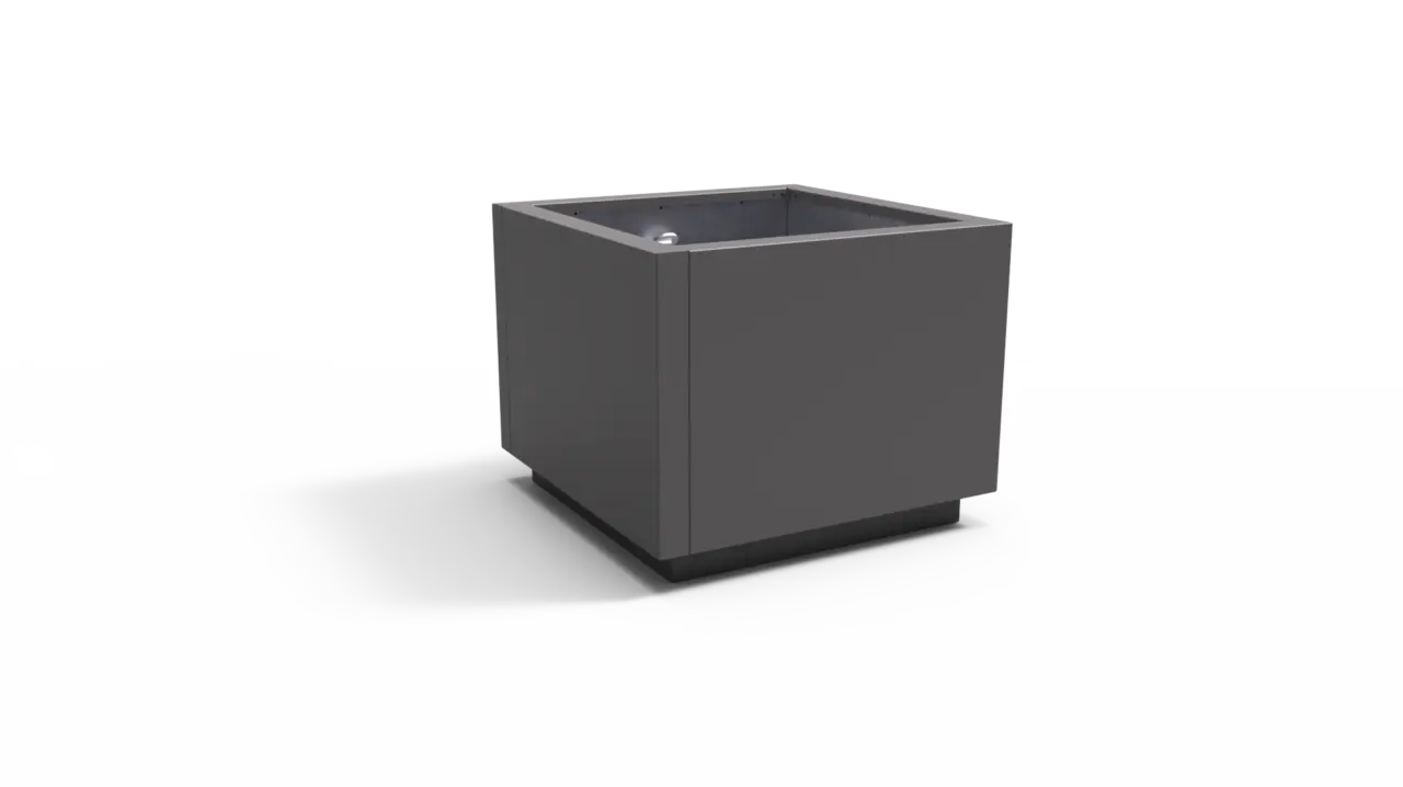 Planten en boombak LINEO 1000x1000x800 staal productrender